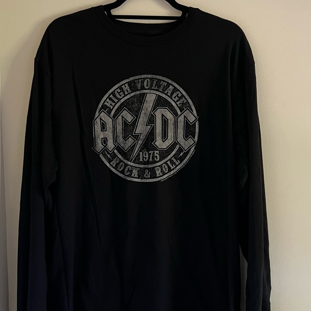 Body Rags Black ACDC Logo Long Sleeve Men's Tee Size: XL MSRP:  $69